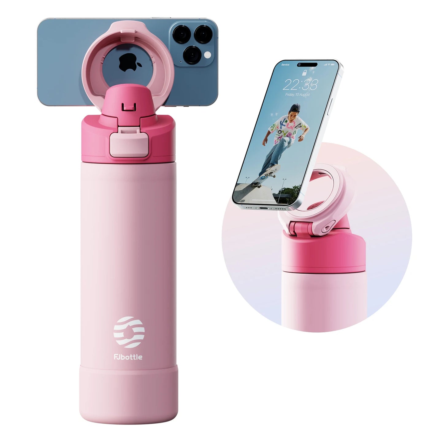 Stylish BPA-free water bottle with magnetic lid
